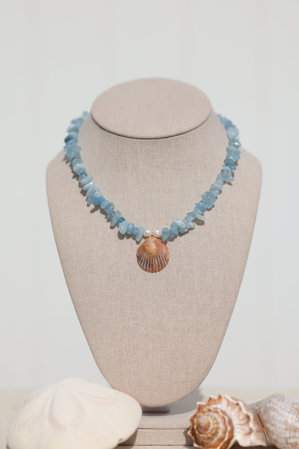 Beaded shell necklace
