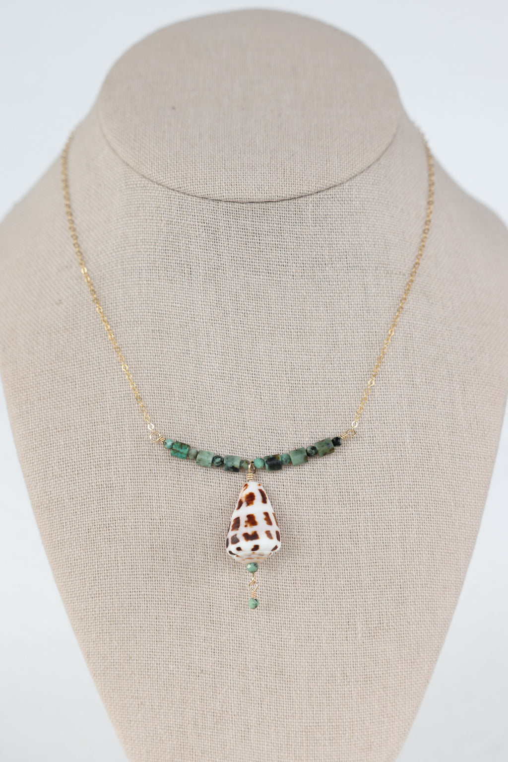Hebrew cone shell necklace