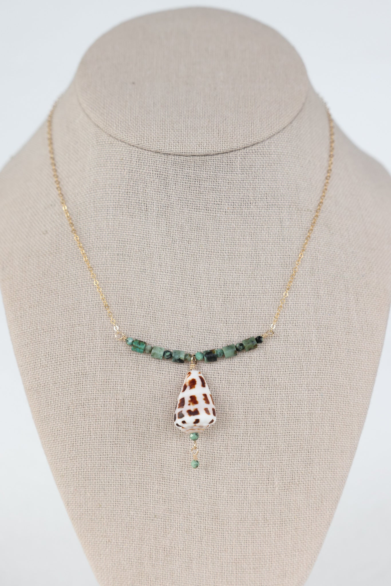 Hebrew cone shell necklace