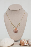 Scalloped shell necklace