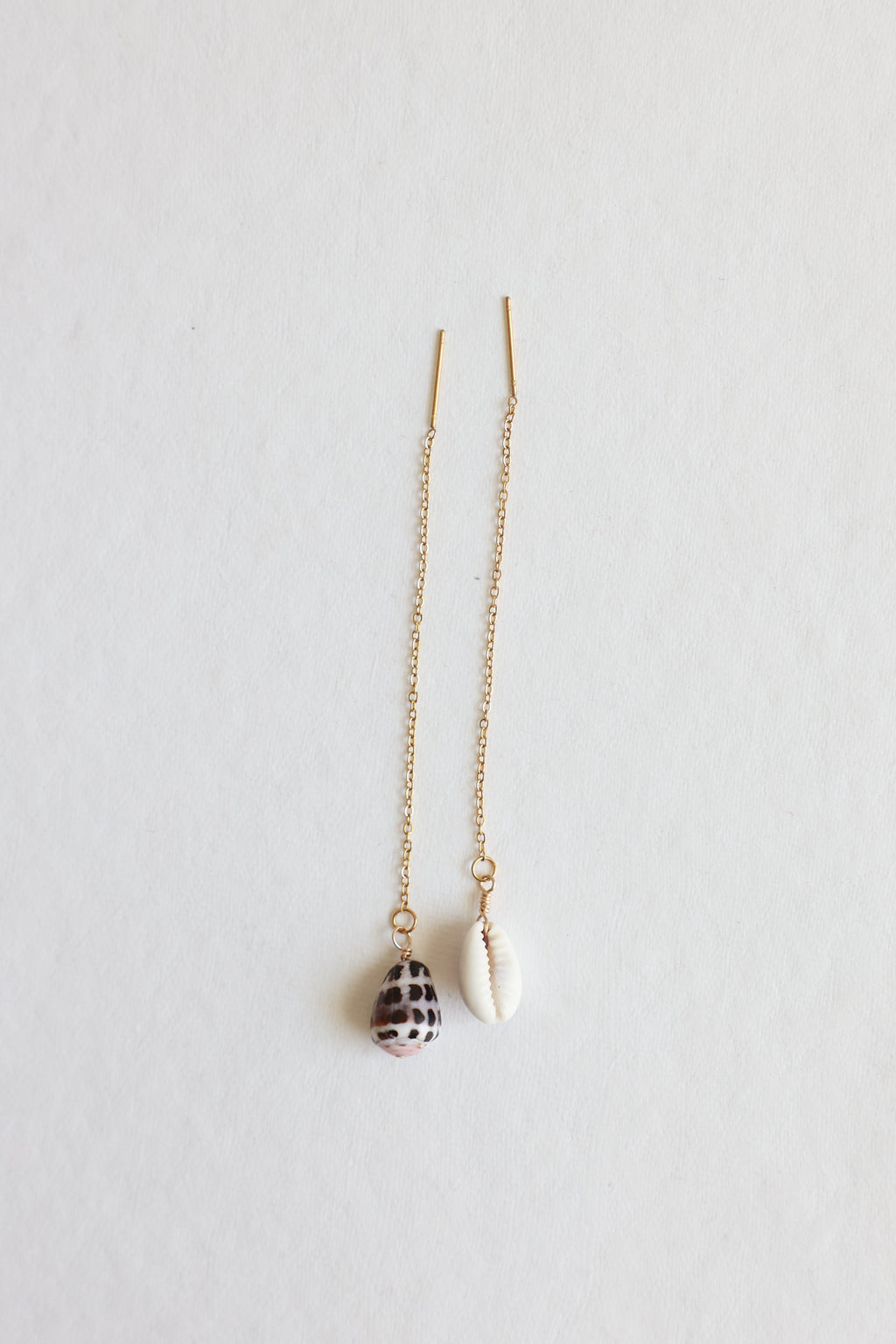 Hebrew & Cowrie earrings
