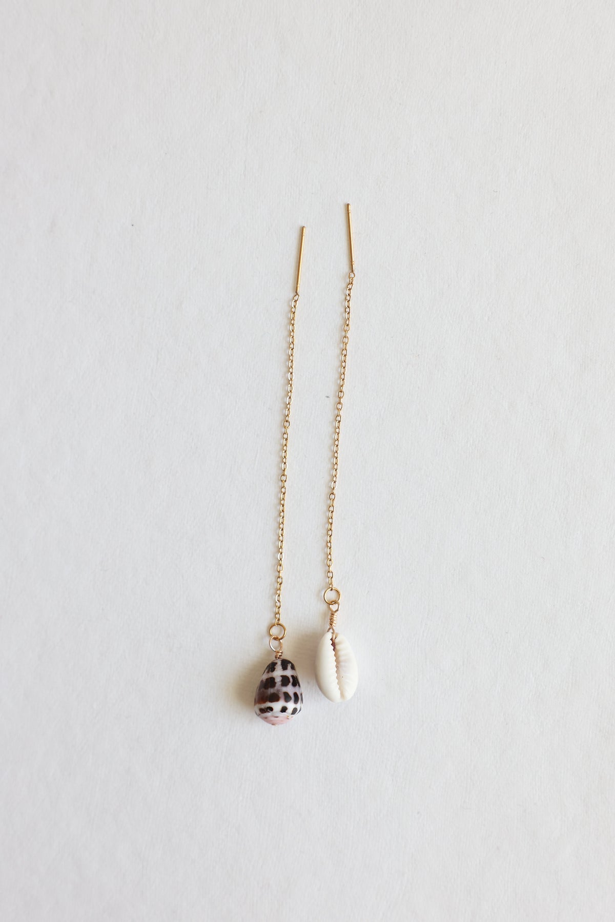Hebrew & Cowrie earrings