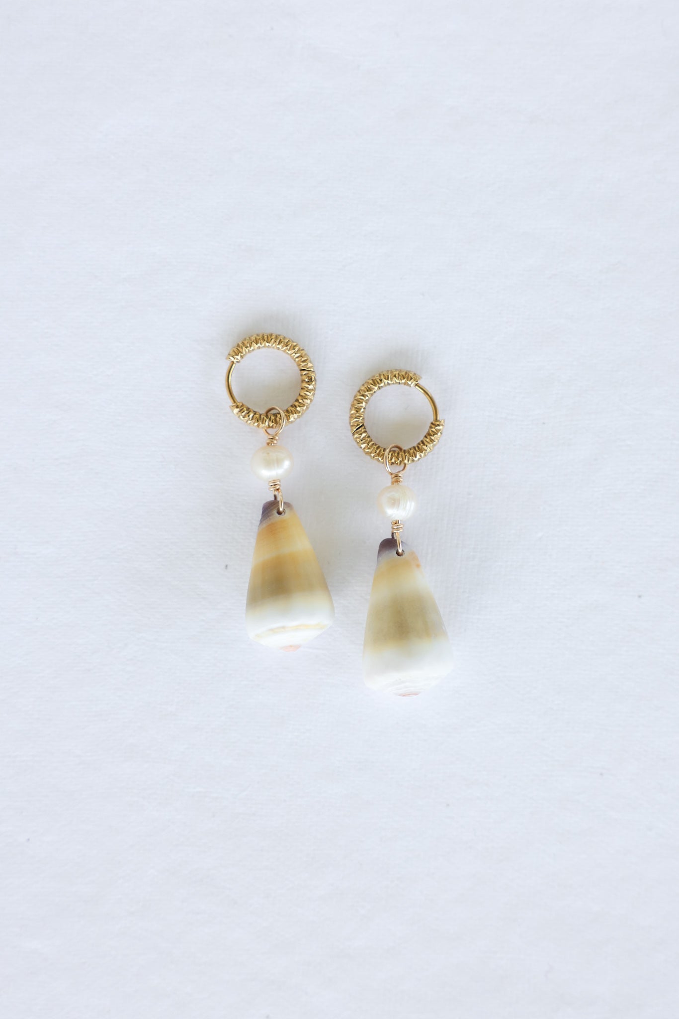 Cone shell earrings
