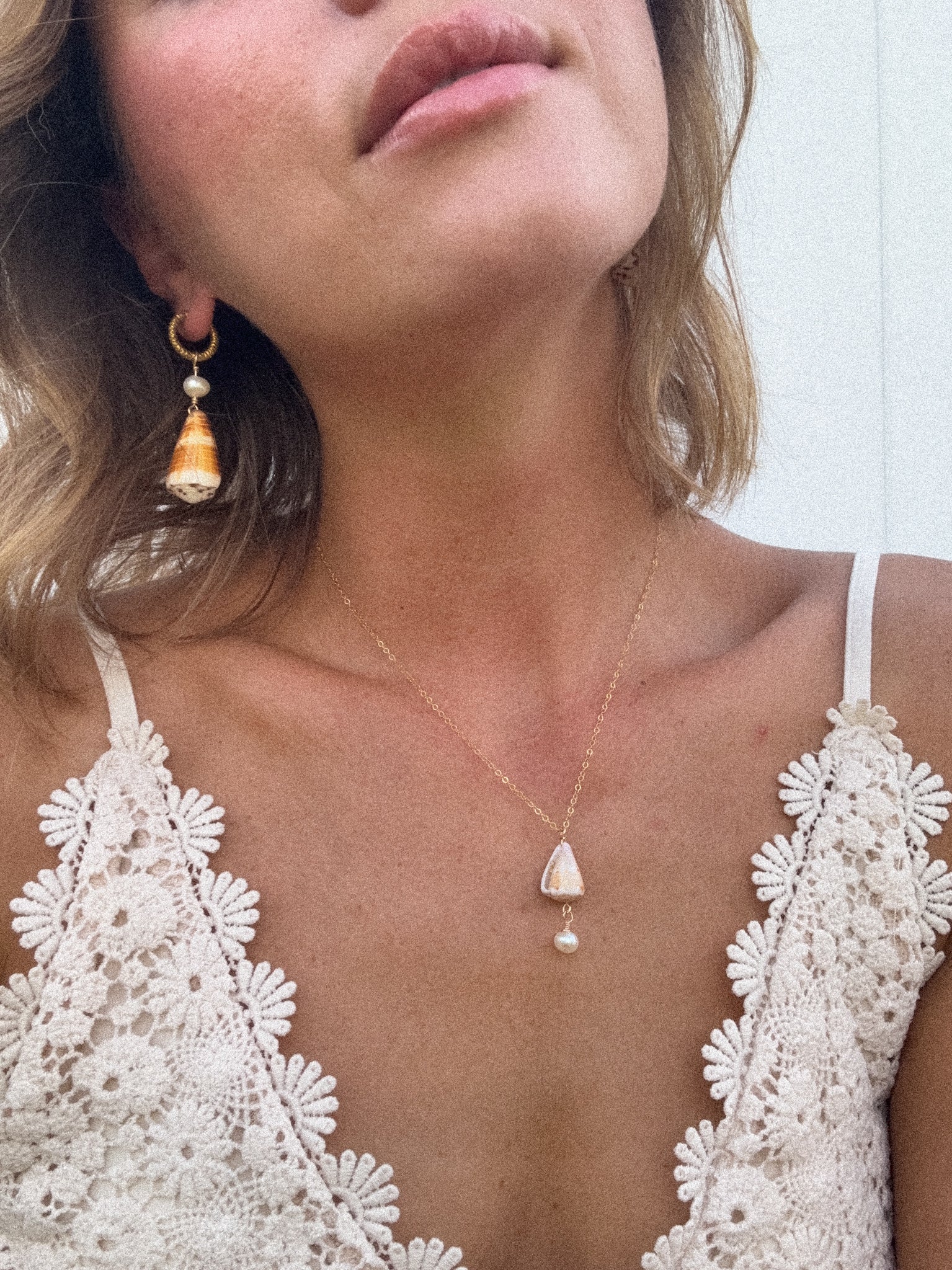 Cone shell earrings