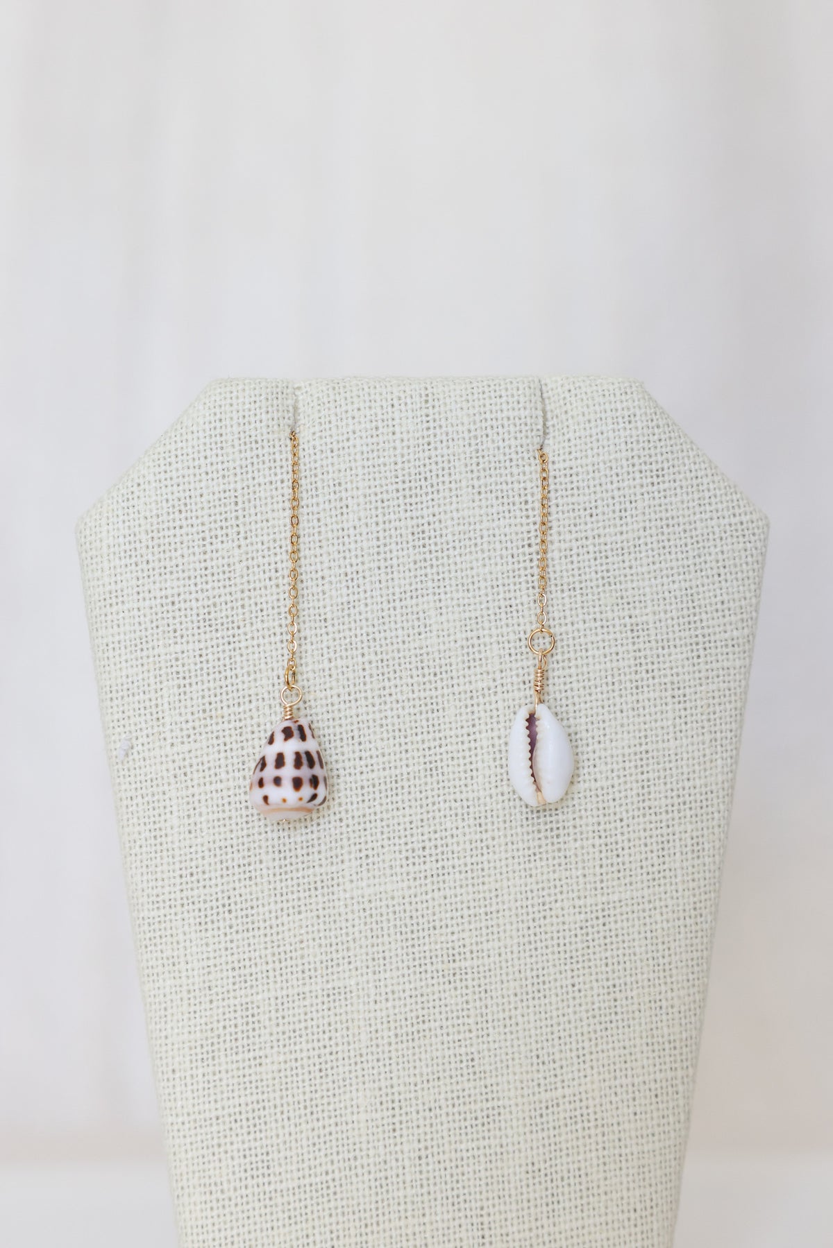 Hebrew & Cowrie earrings