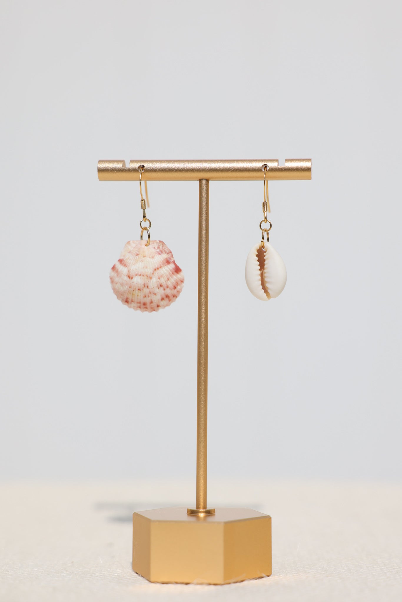 Scallop & Cowrie shell earrings