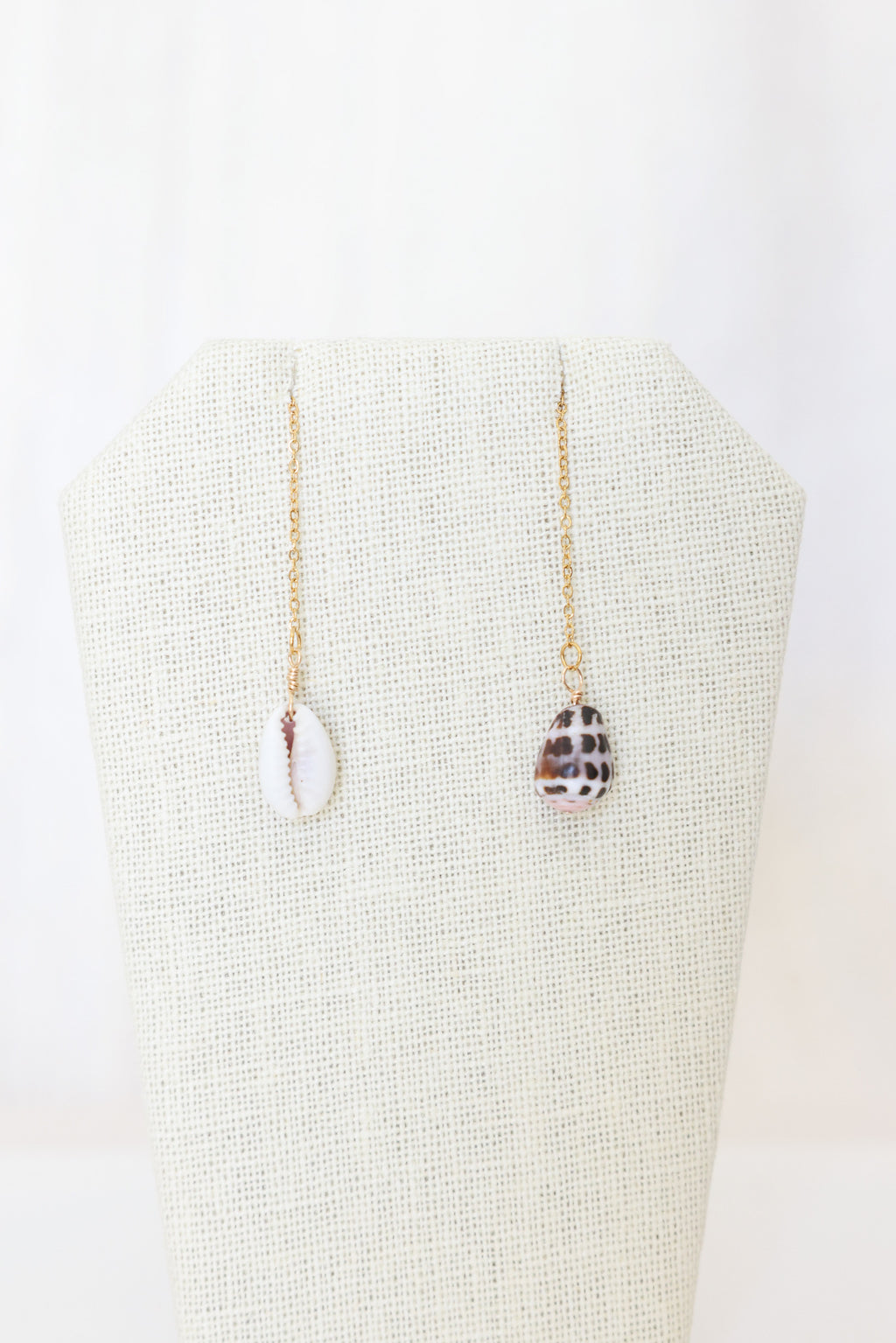 Hebrew & Cowrie earrings