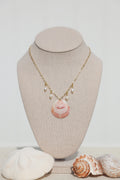 Scalloped shell necklace