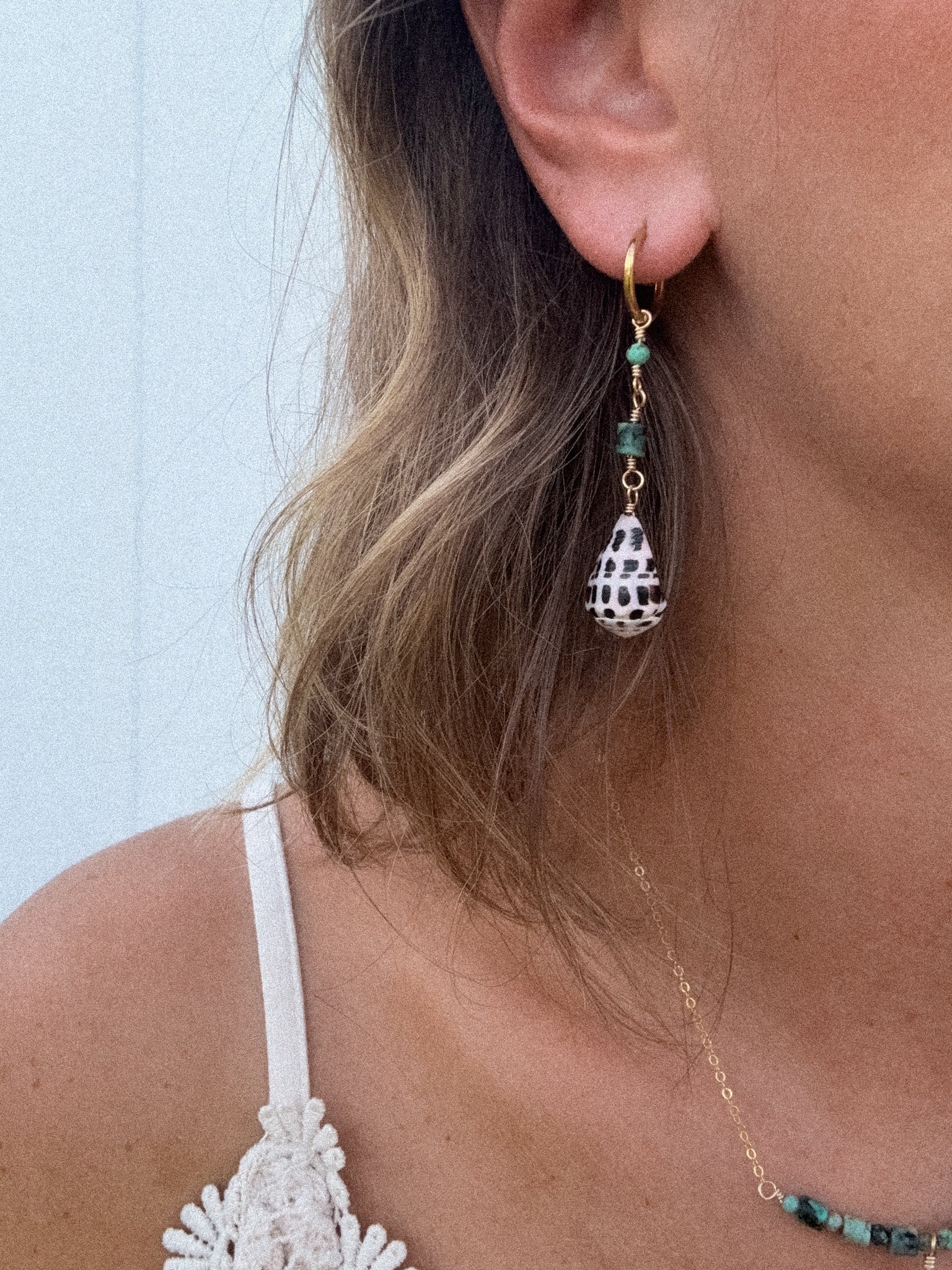 Cone shell earrings