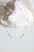 Isla Necklace in seafoam aqua