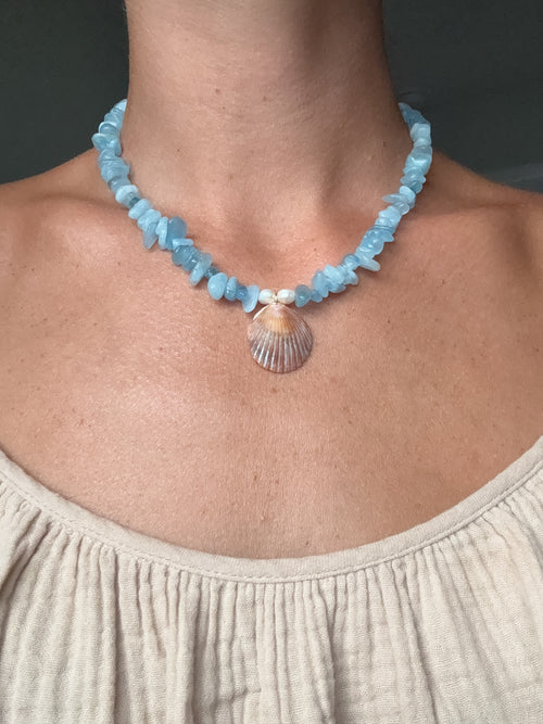 Beaded shell necklace