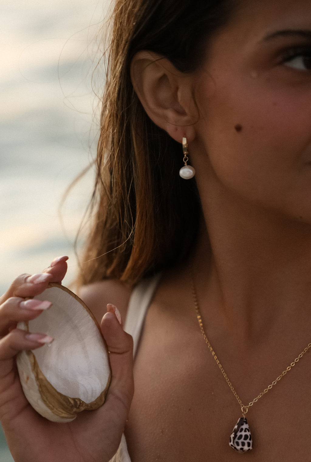 Pearl earrings