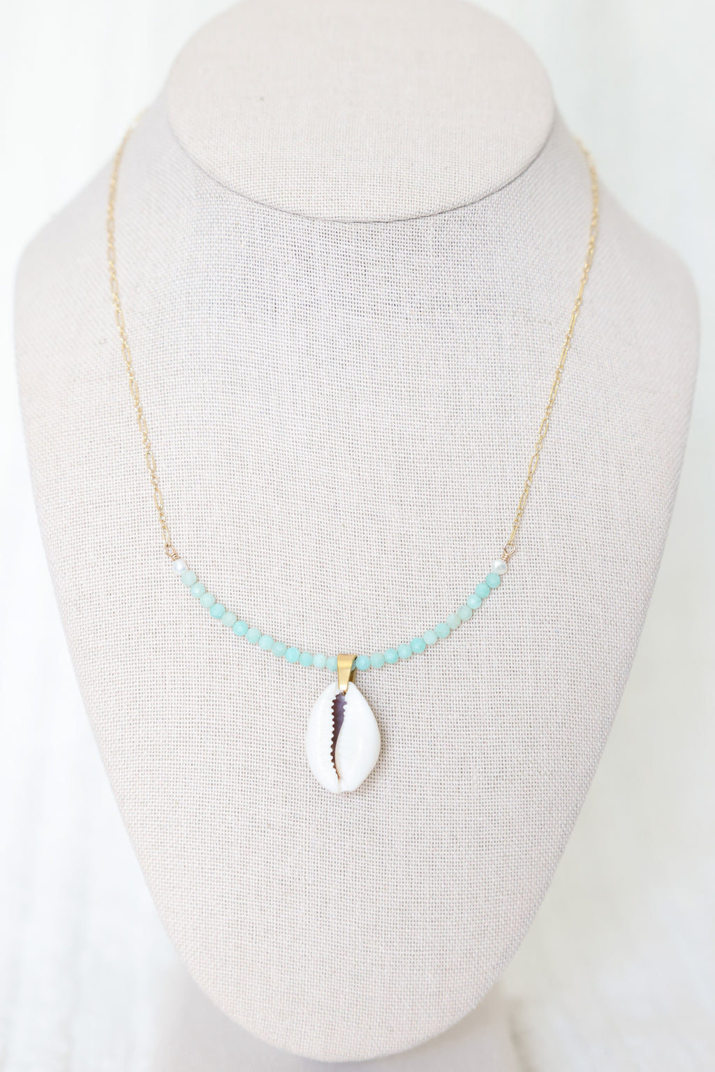 Oceana Necklace in seafoam aqua