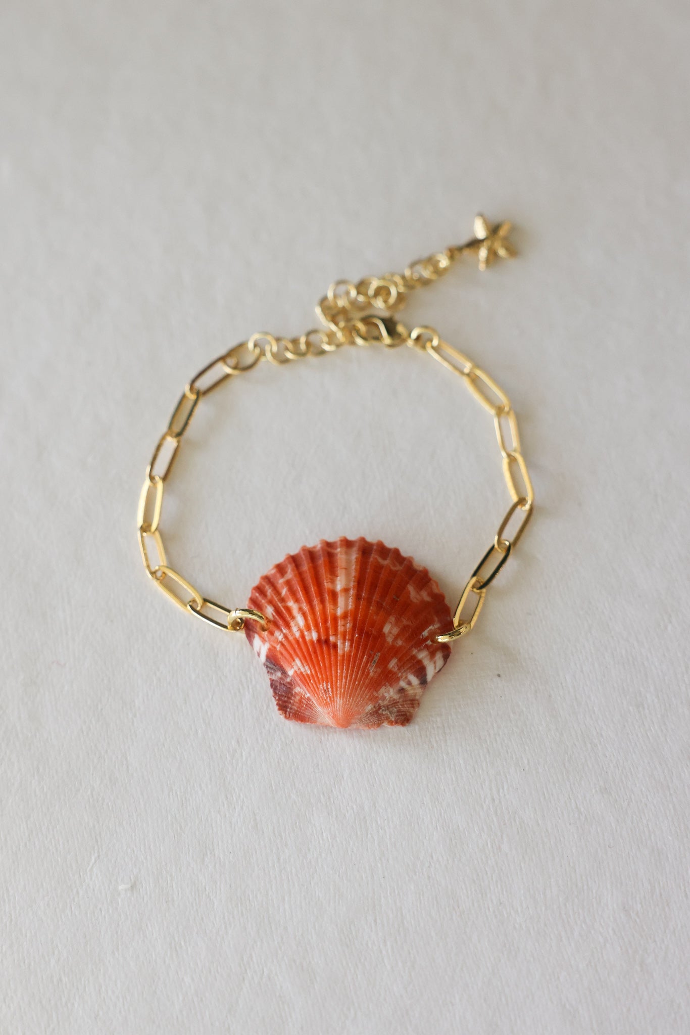 Orange shell bracelet