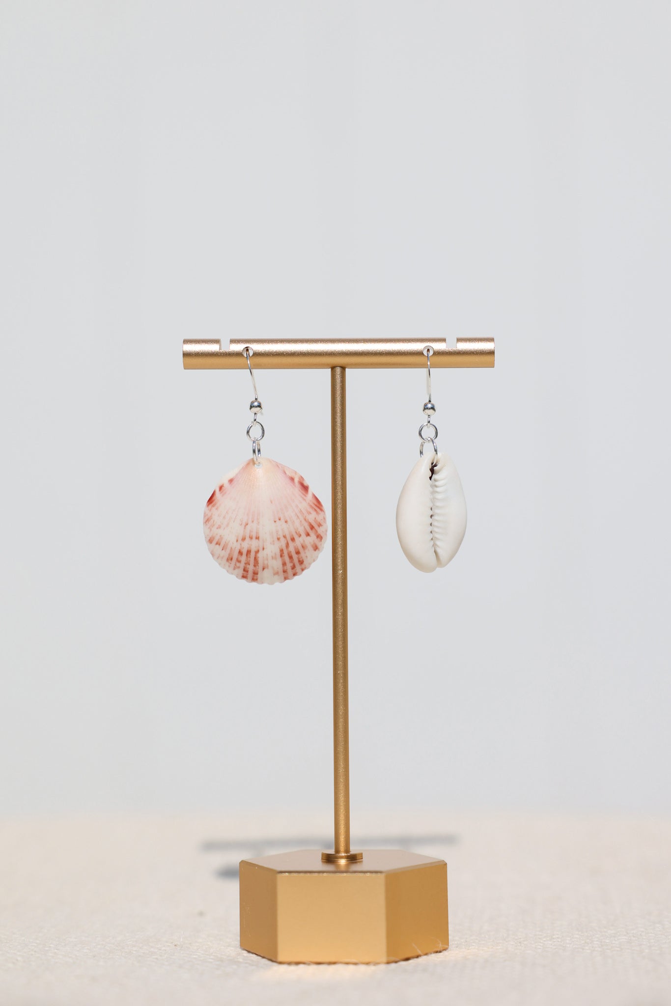 Scallop & Cowrie shell earrings