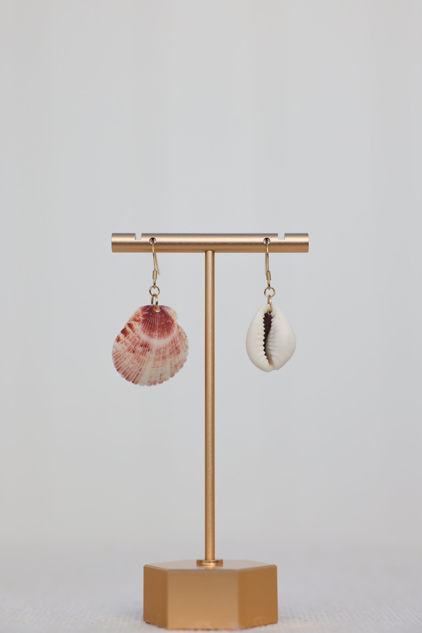 Scallop & Cowrie shell earrings