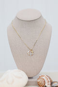 Clam shell charm necklace