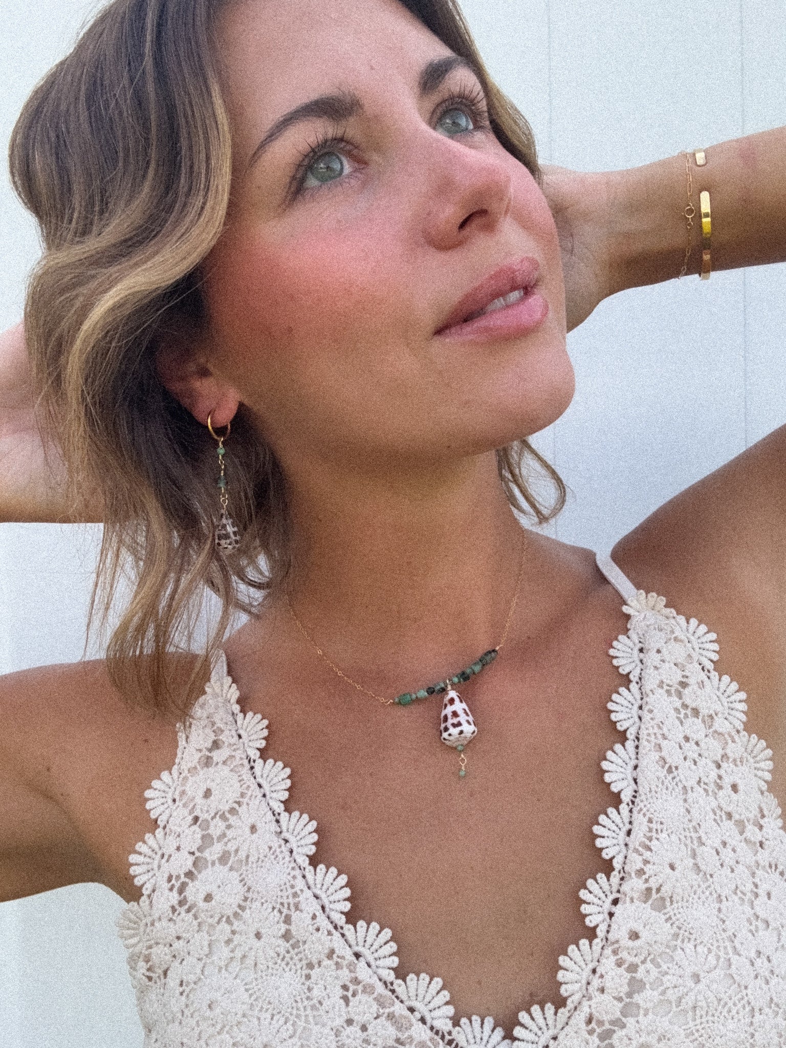 Hebrew cone shell necklace