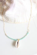 Oceana Necklace in seafoam aqua