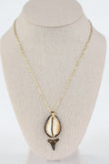 Cowrie+shark tooth necklace