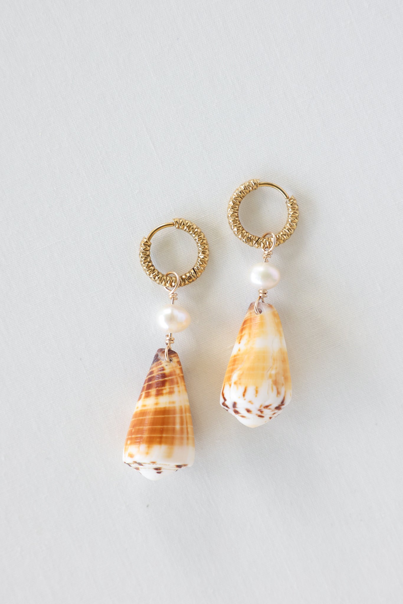 Cone shell earrings
