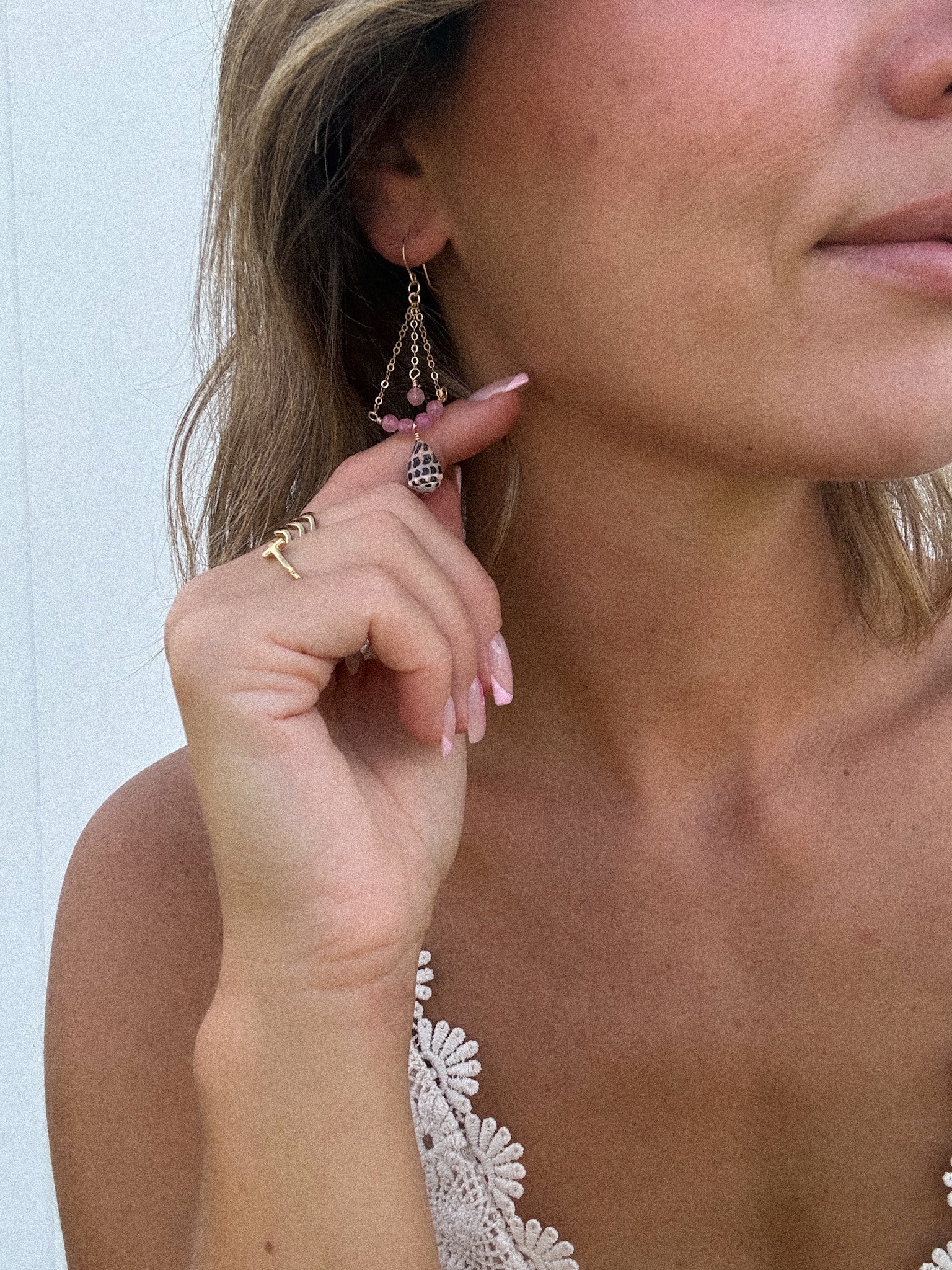 Cone shell earrings