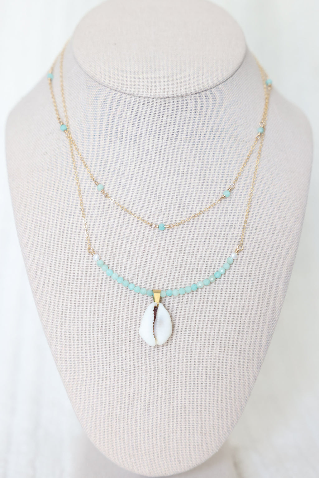 Oceana Necklace in seafoam aqua