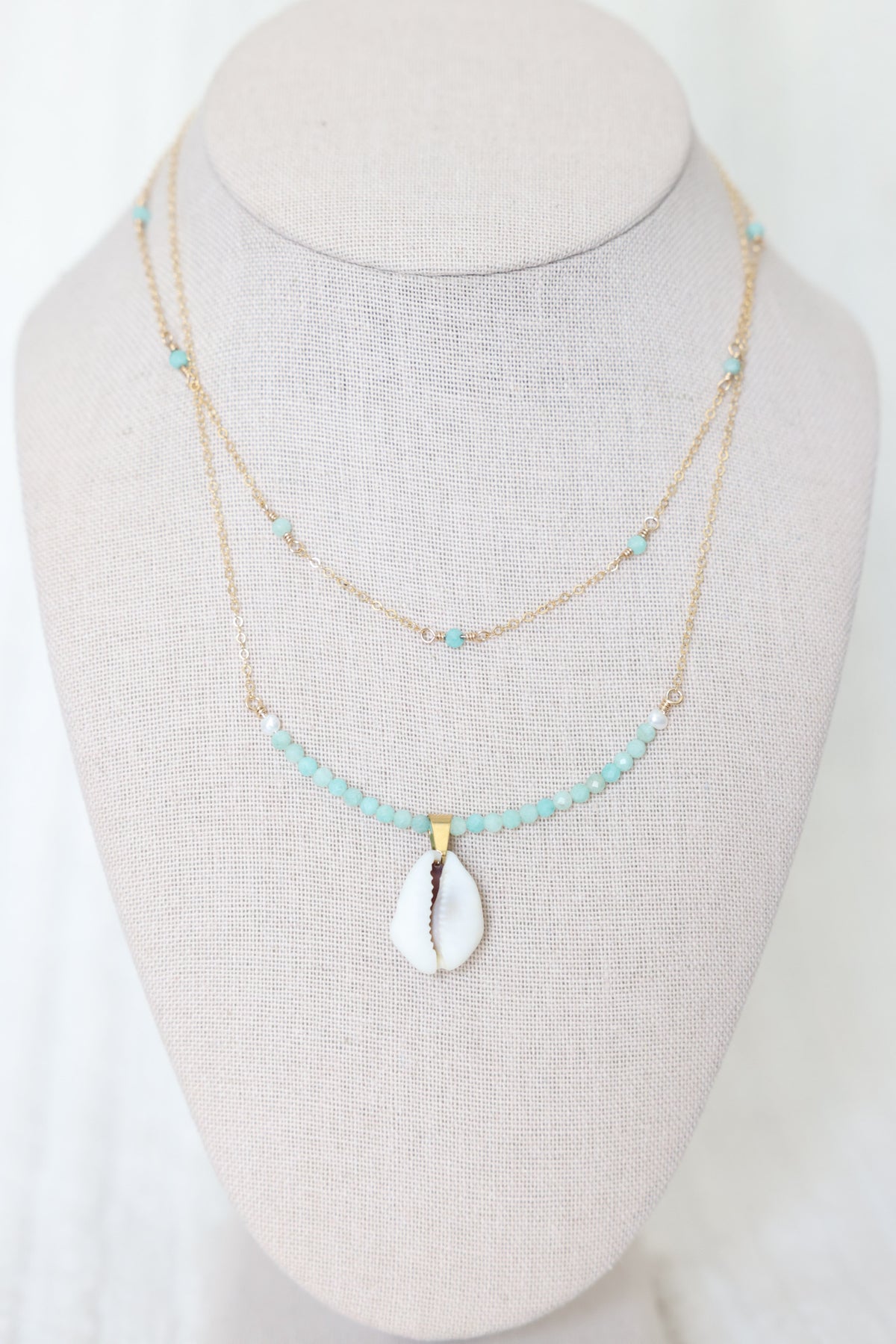 Oceana Necklace in seafoam aqua