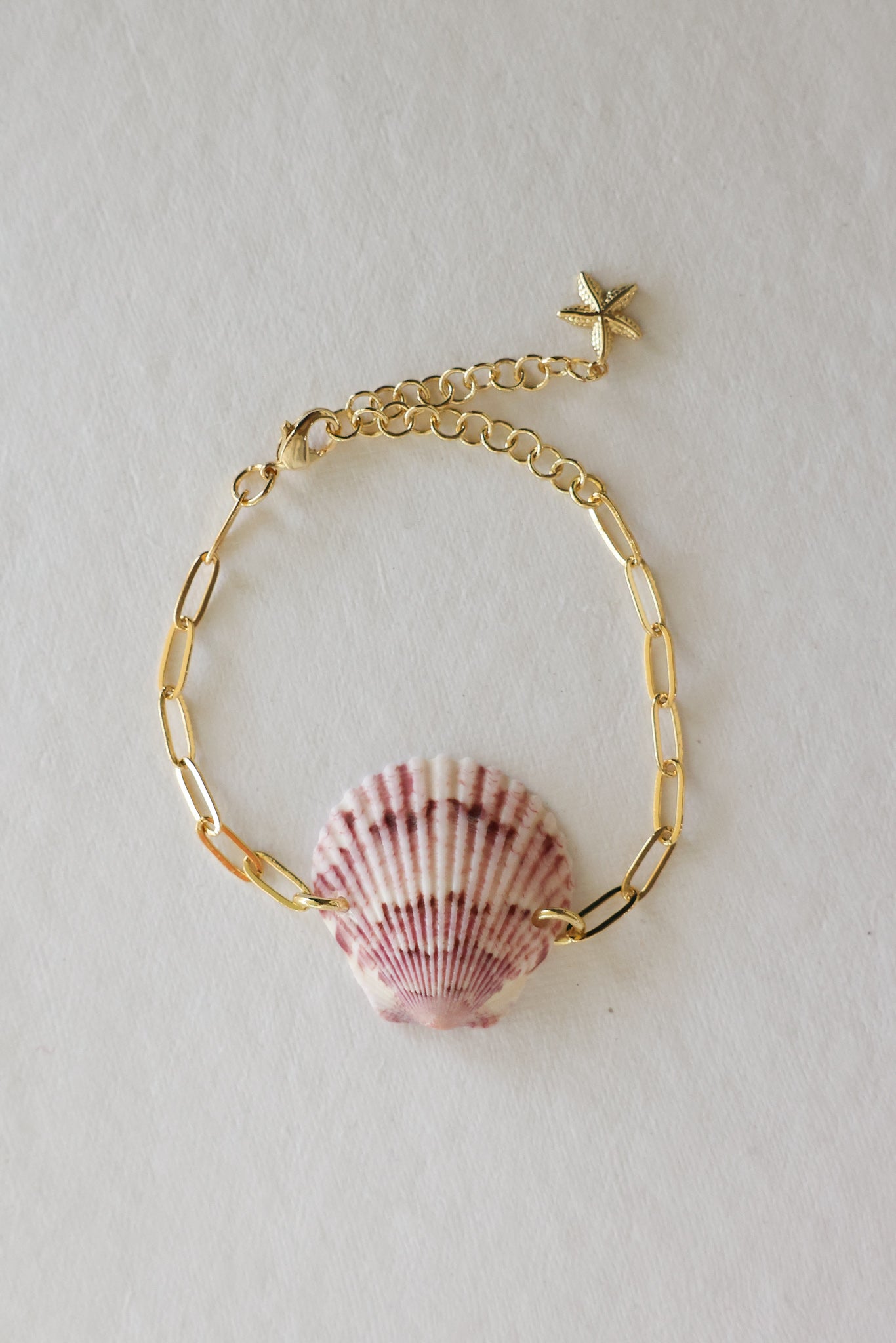 Scalloped shell bracelet