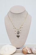 Shark tooth & limpet shell necklace