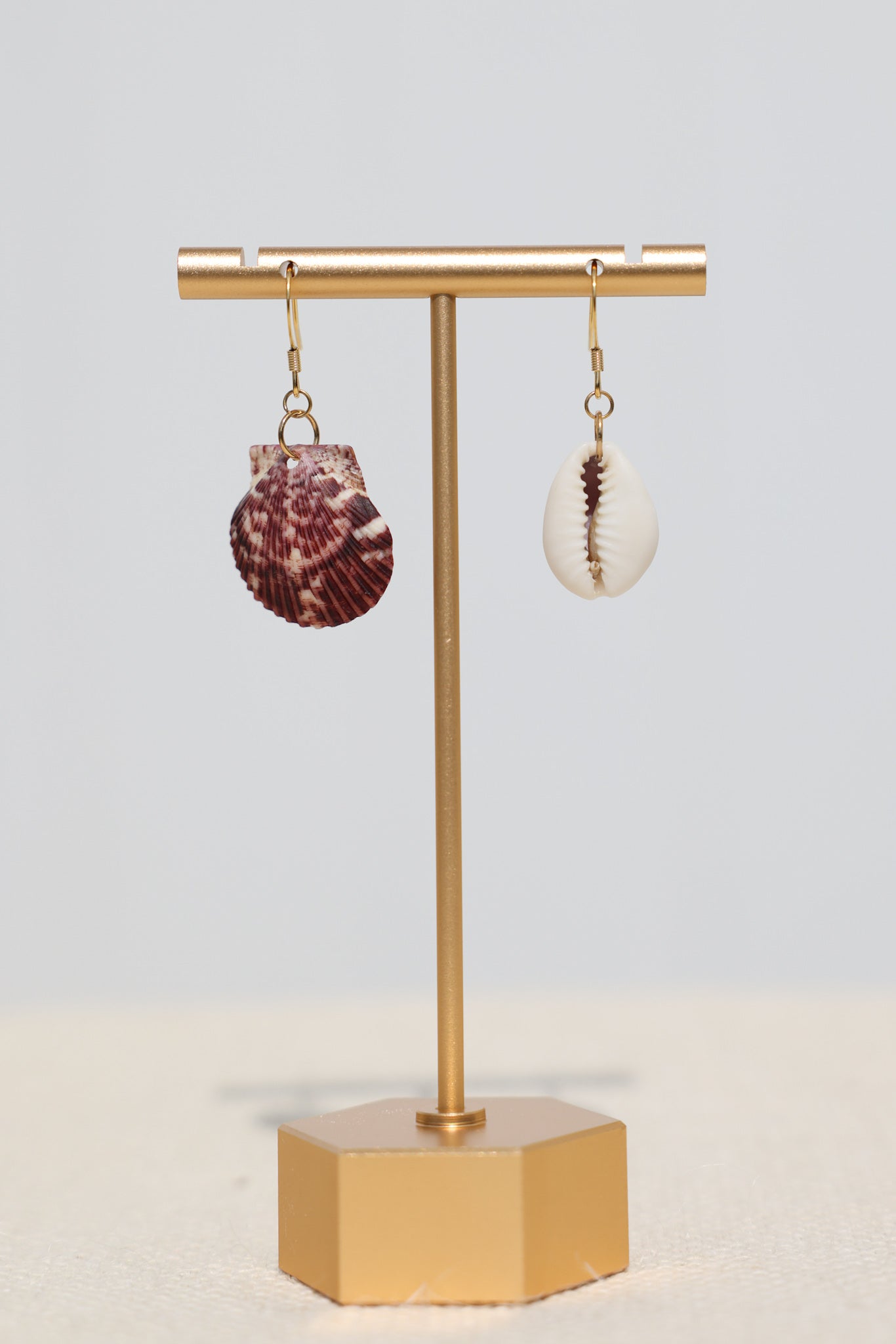 Scallop & Cowrie shell earrings