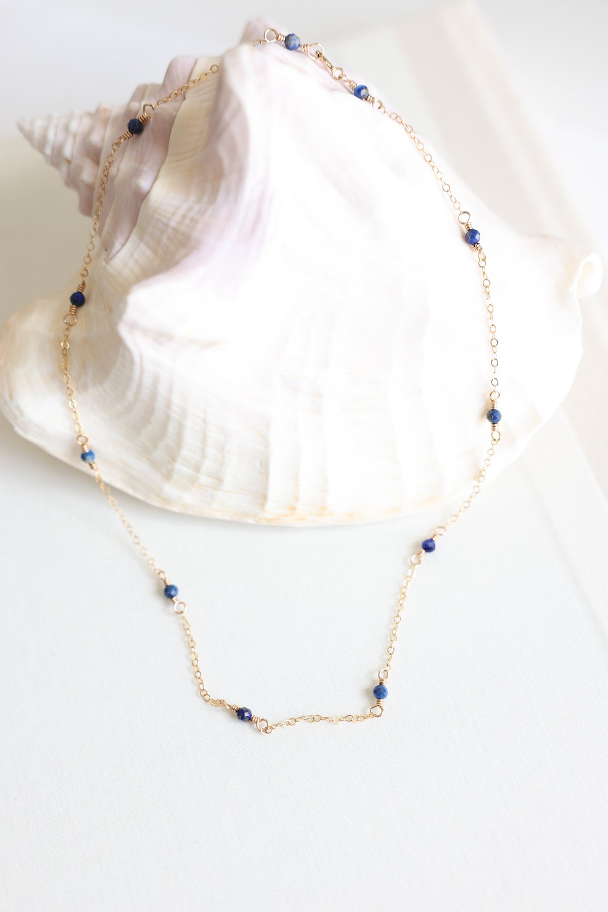 Isla Necklace in lapis