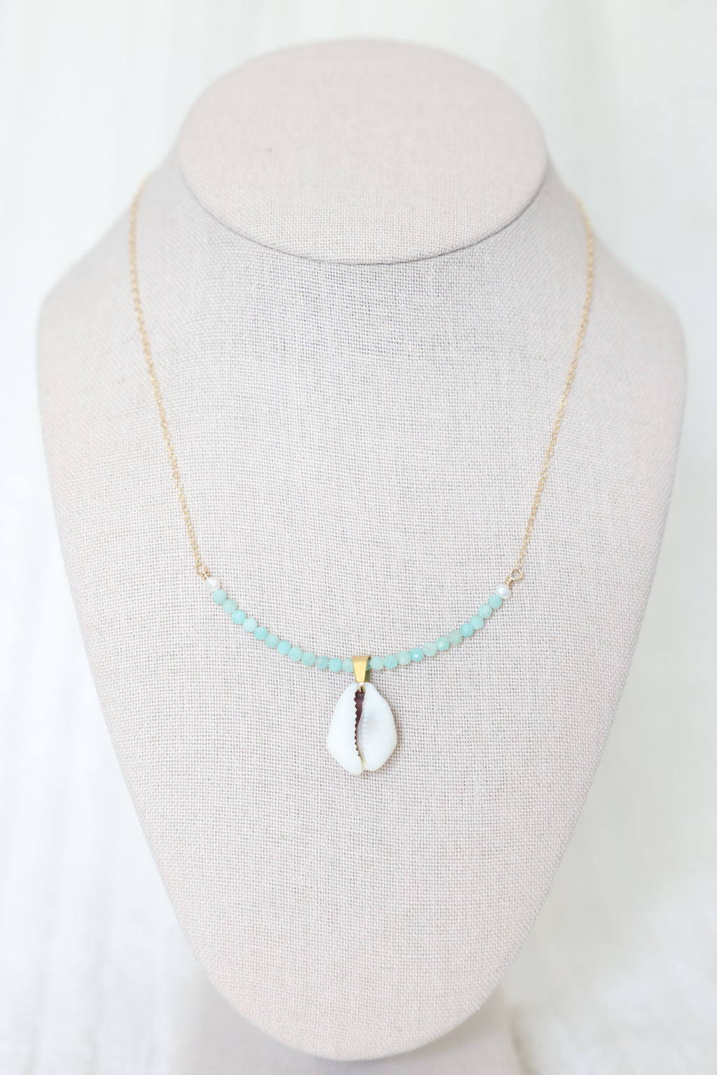 Oceana Necklace in seafoam aqua