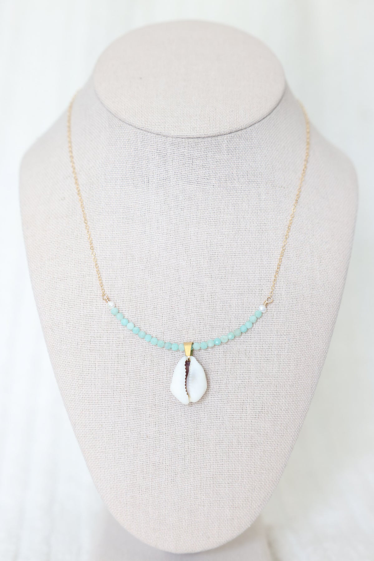 Oceana Necklace in seafoam aqua