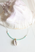 Oceana Necklace in seafoam aqua