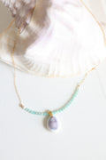 Oceana Necklace in seafoam aqua