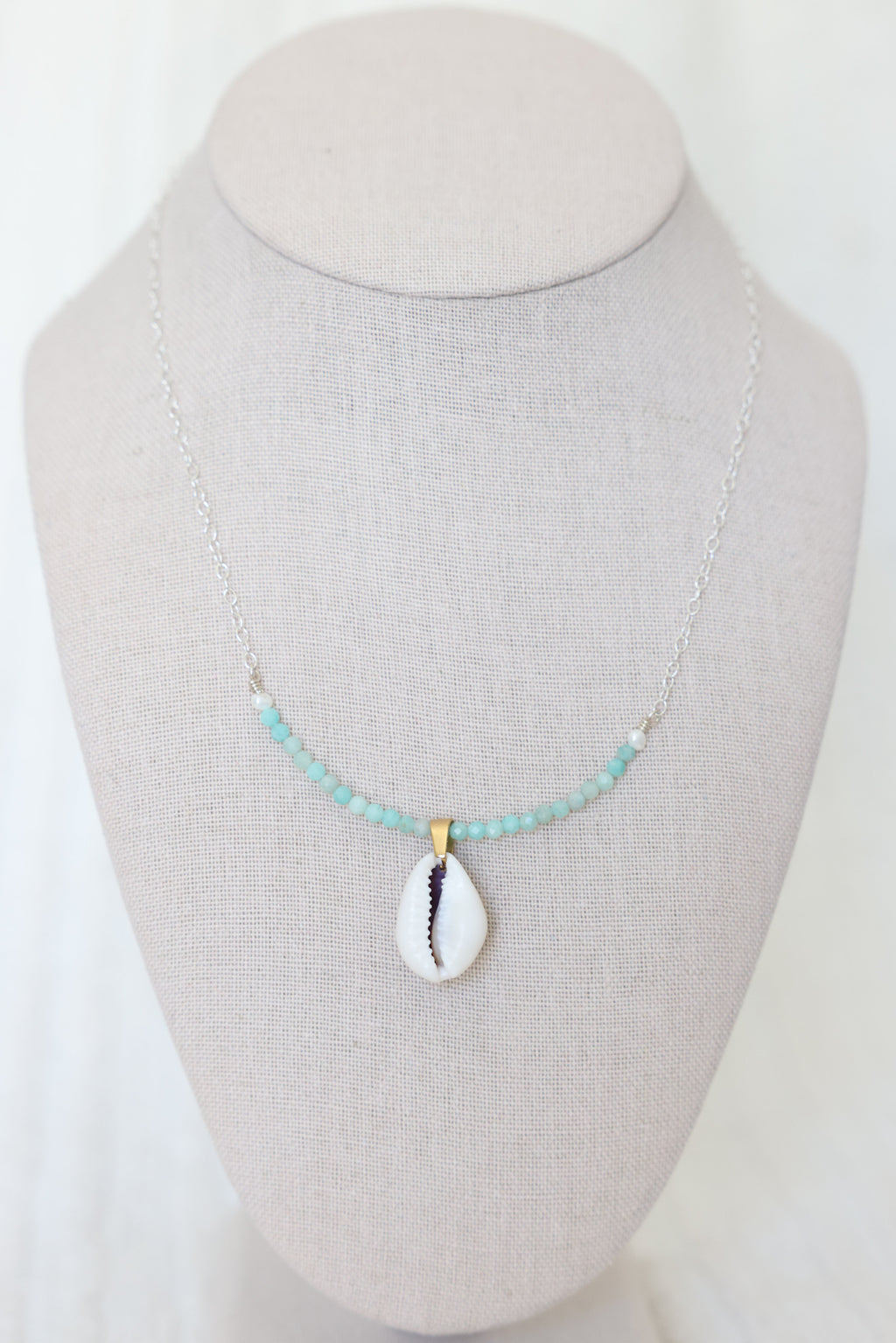 Oceana Necklace in seafoam aqua