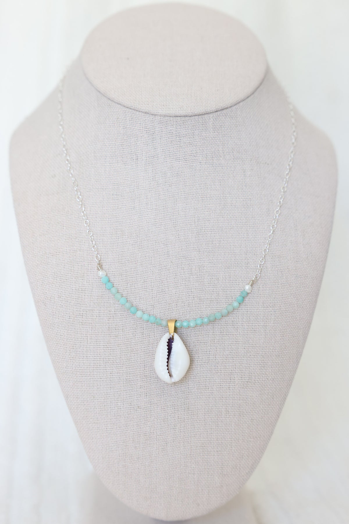 Oceana Necklace in seafoam aqua