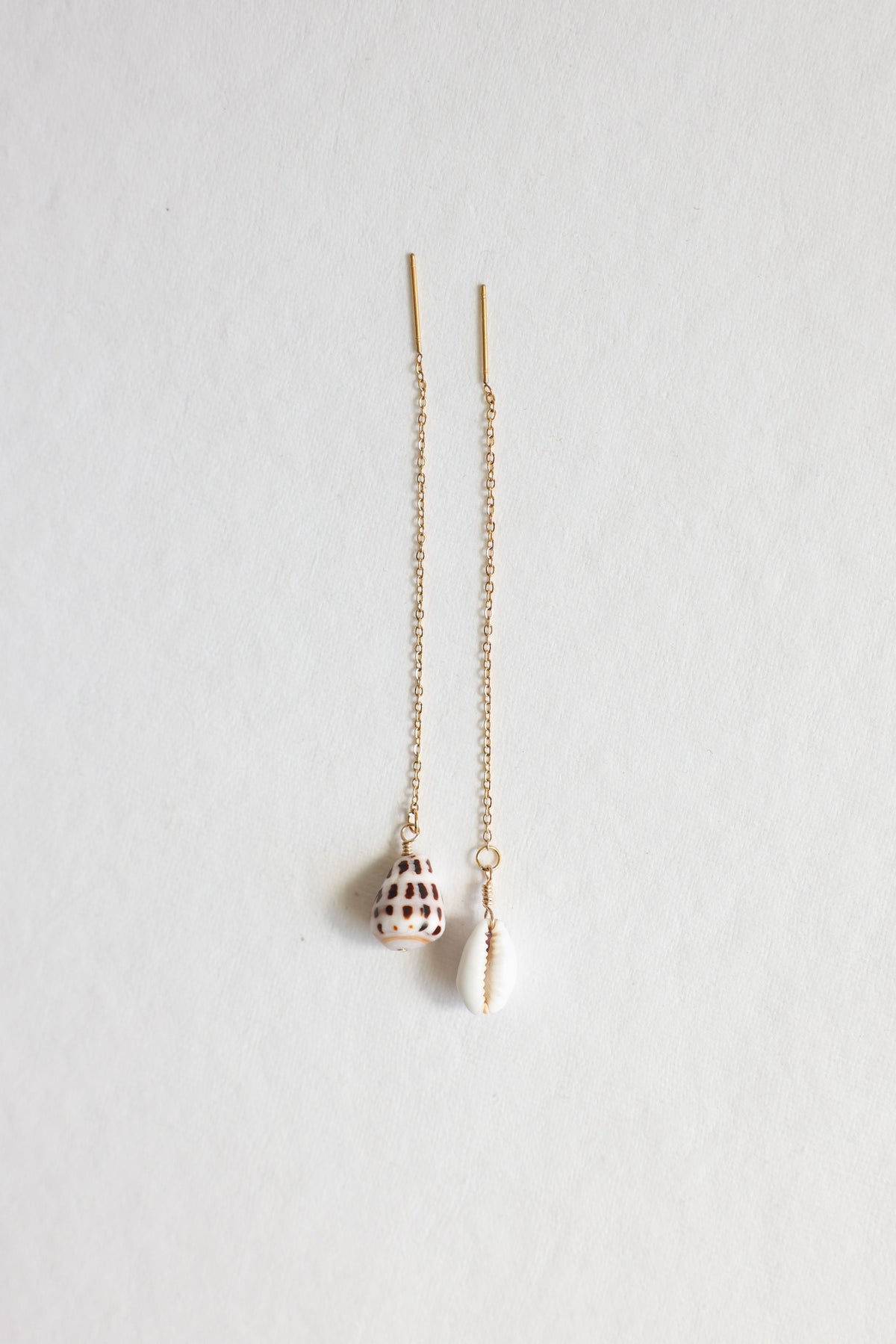 Hebrew & Cowrie earrings