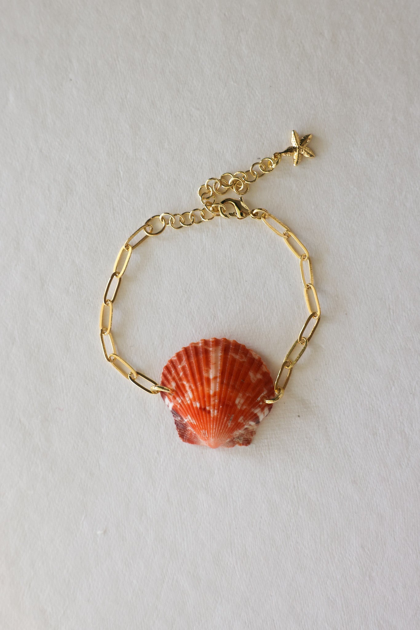 Orange shell bracelet
