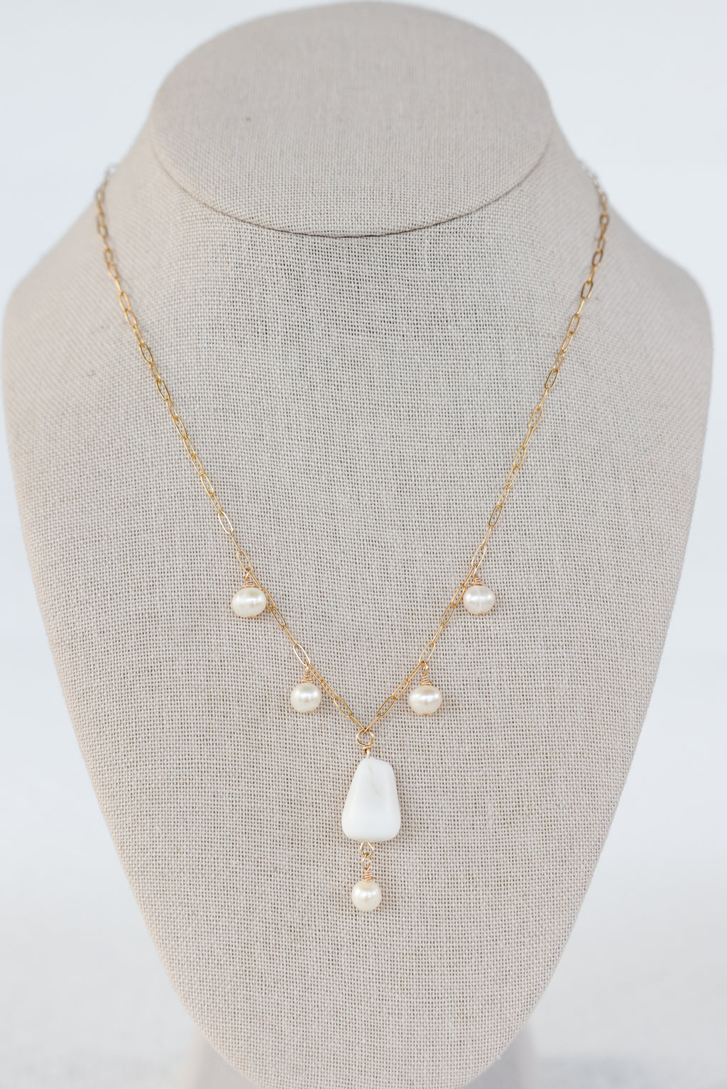 Cone shell charm necklace