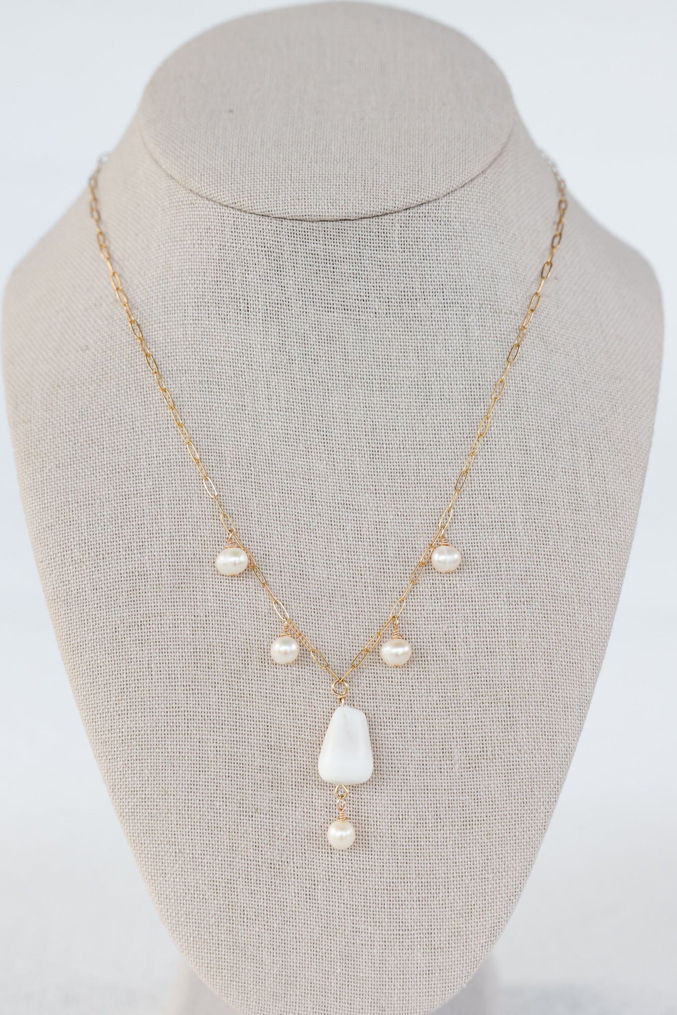 Cone shell charm necklace