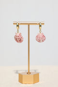 Calico scallop shell earrings