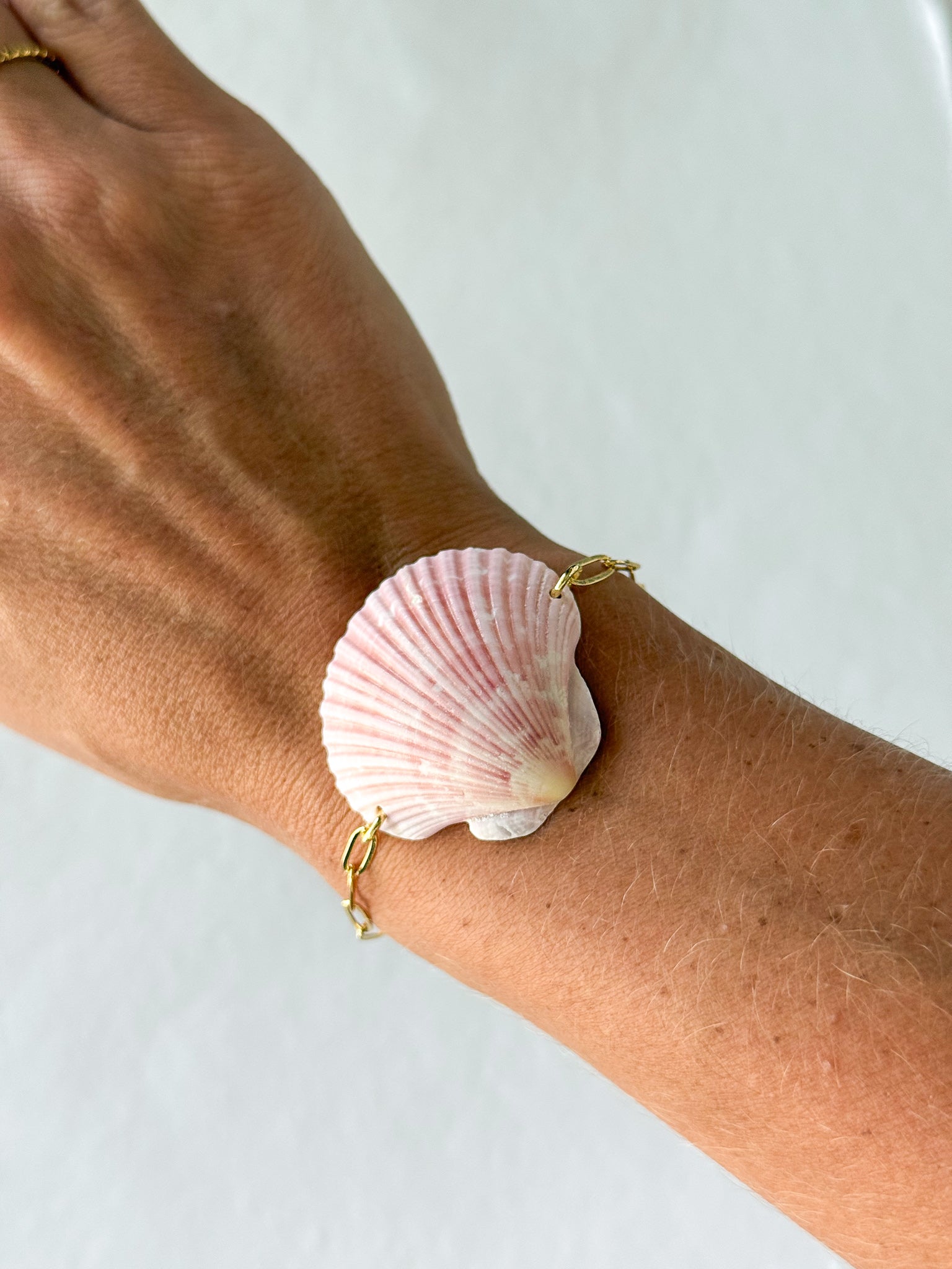 Pink shell bracelet