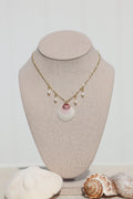 Scalloped shell necklace